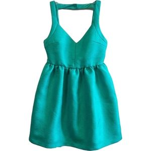 Zara Trafaluc Emerald Green Textured Dress Large